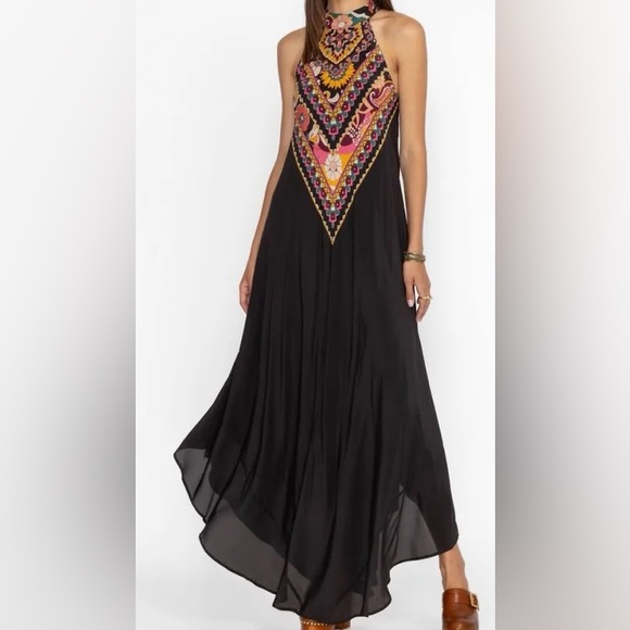 Johnny Was Nadia Halter Silk-Blend Maxi Dress medium - Picture 3 of 8